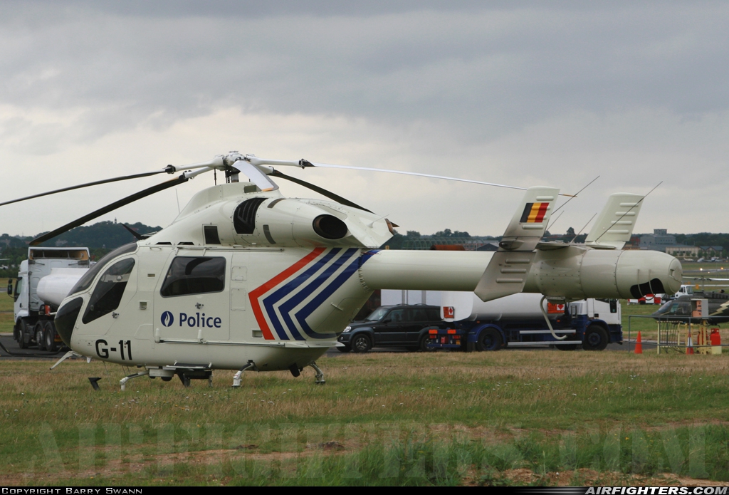 Belgium - Police MD Helicopters MD-900 Explorer G-11 at Farnborough (FAB / EGLF), UK