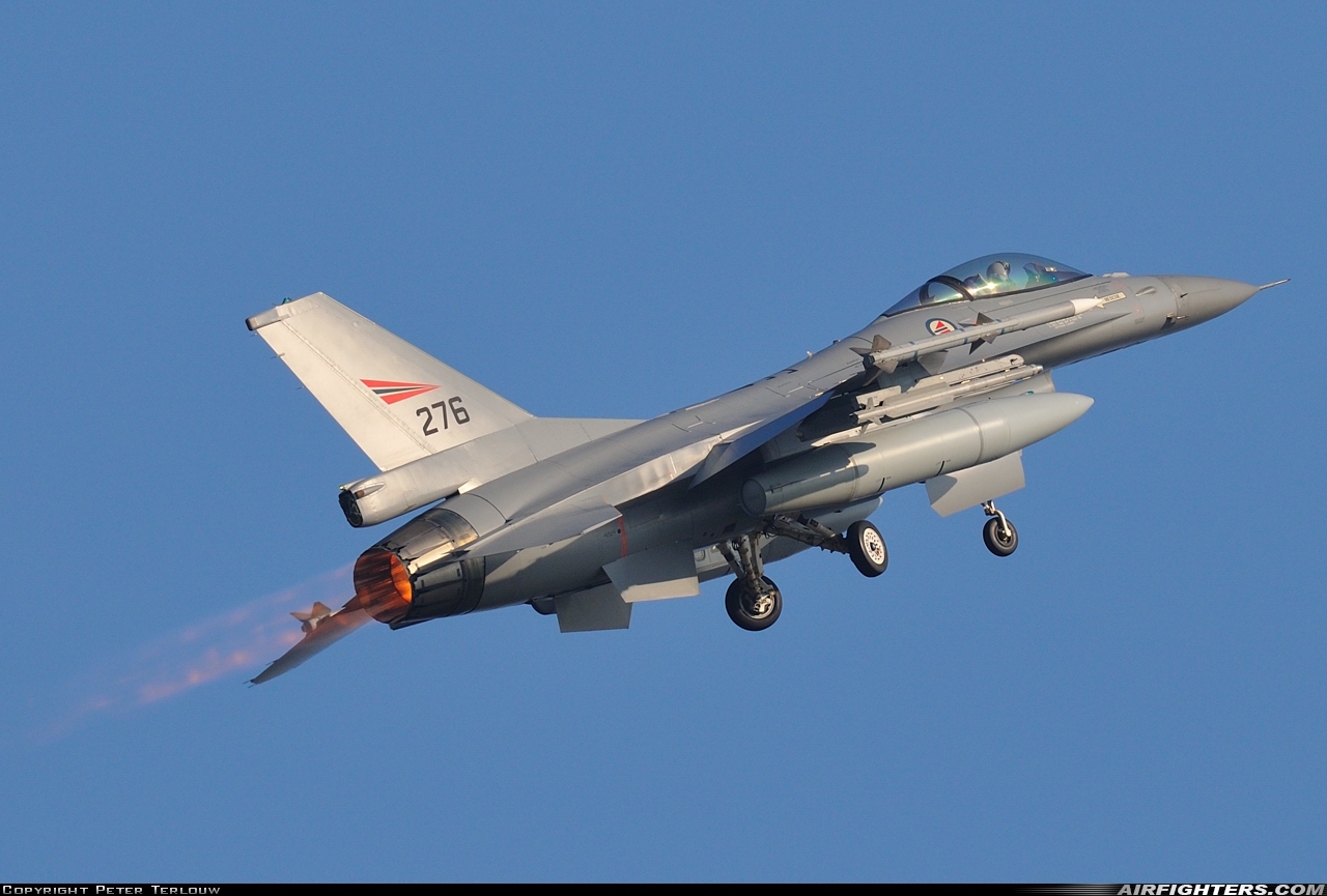 Norway - Air Force General Dynamics F-16AM Fighting Falcon 276 at Kleine Brogel (EBBL), Belgium
