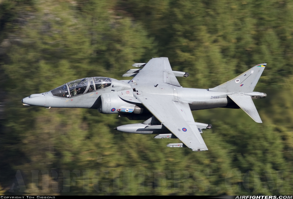 UK - Air Force British Aerospace Harrier T.12 ZH663 at Off-Airport - Cumbria, UK
