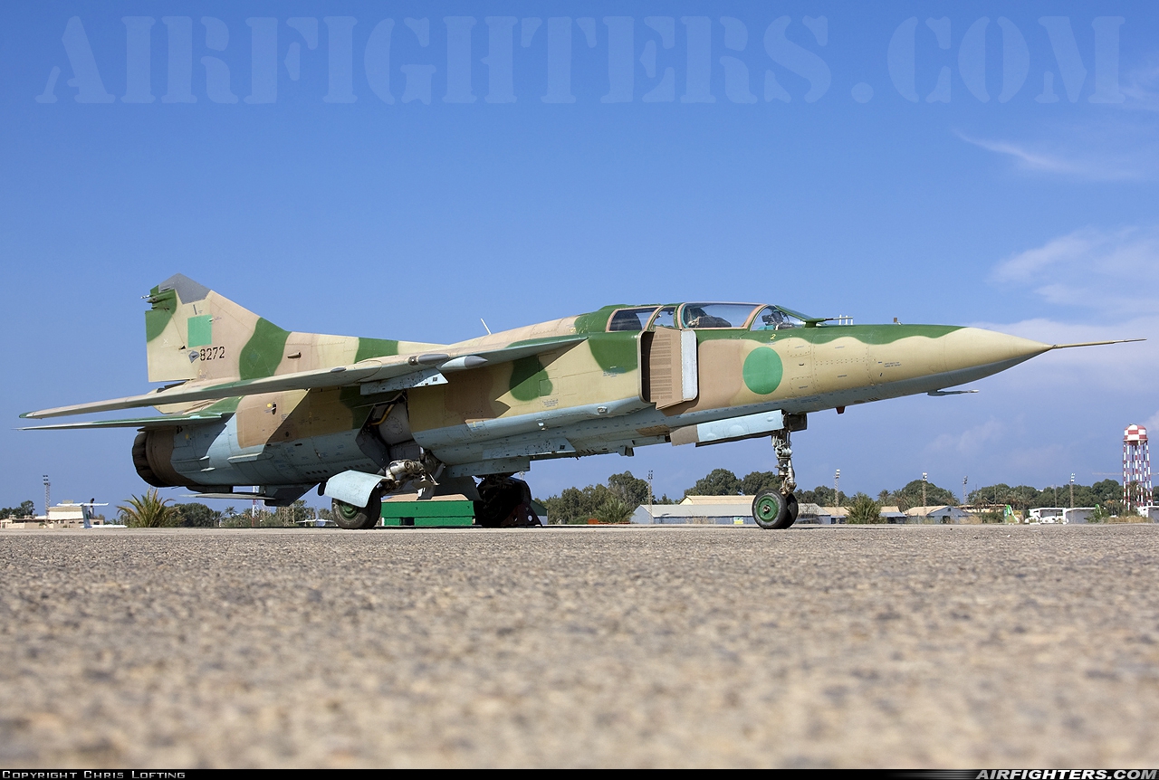 Libya - Air Force Mikoyan-Gurevich MiG-23UB 8272 at Tripoli - Mitiga (MJI / HLLM), Libya