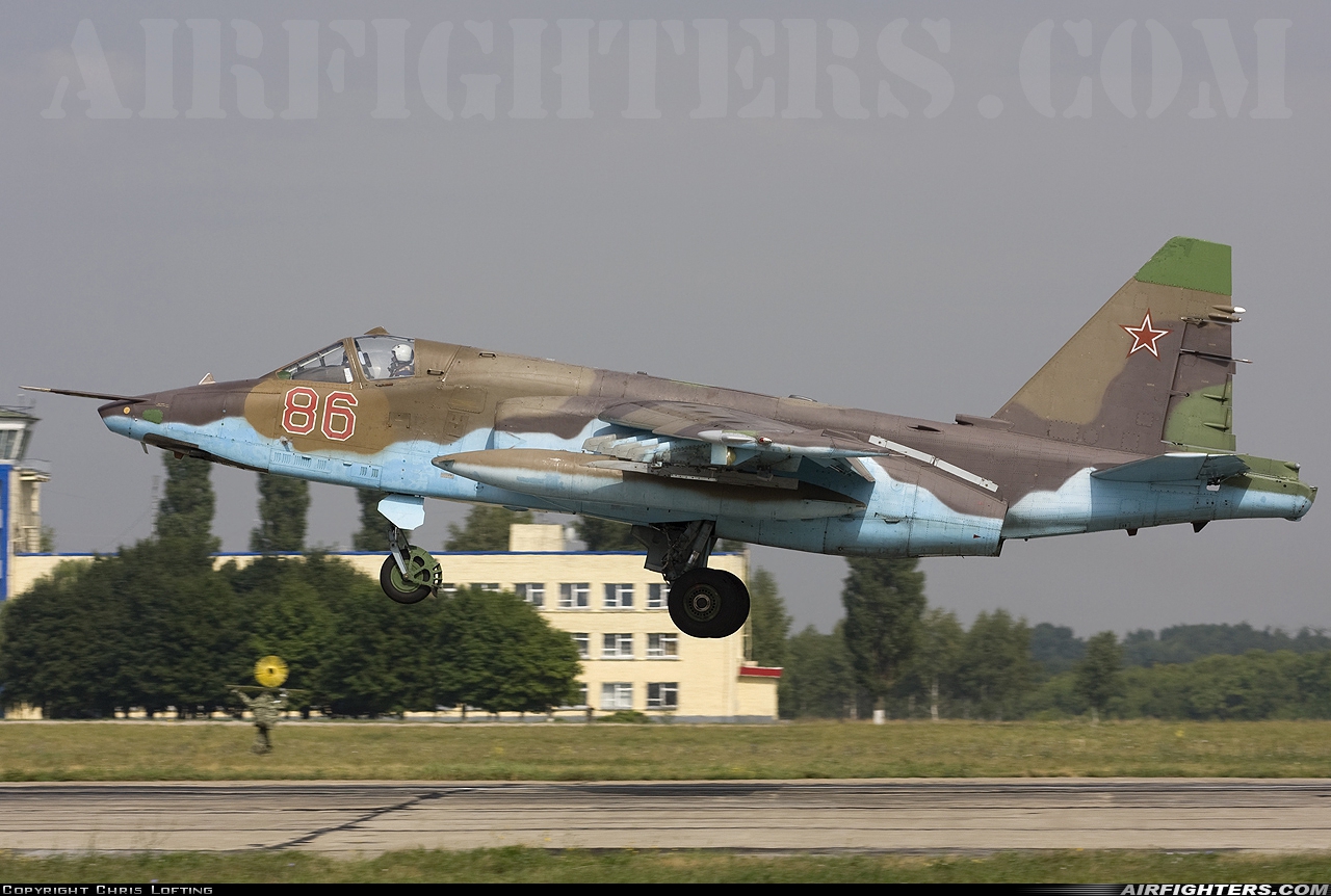 Russia - Air Force Sukhoi Su-25SM 86 RED at Lipetsk - Air Base (2 / West), Russia