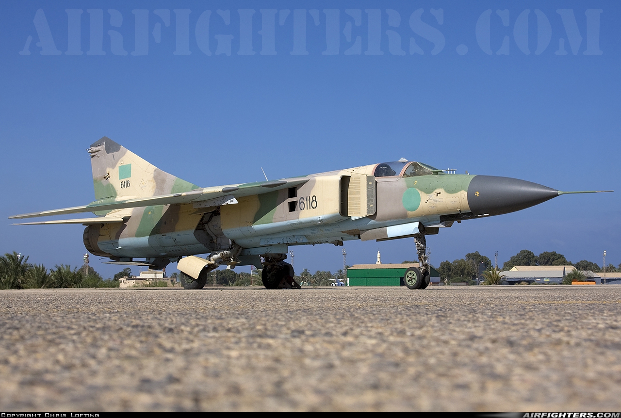 Libya - Air Force Mikoyan-Gurevich MIG-23MLD 6118 at Tripoli - Mitiga (MJI / HLLM), Libya
