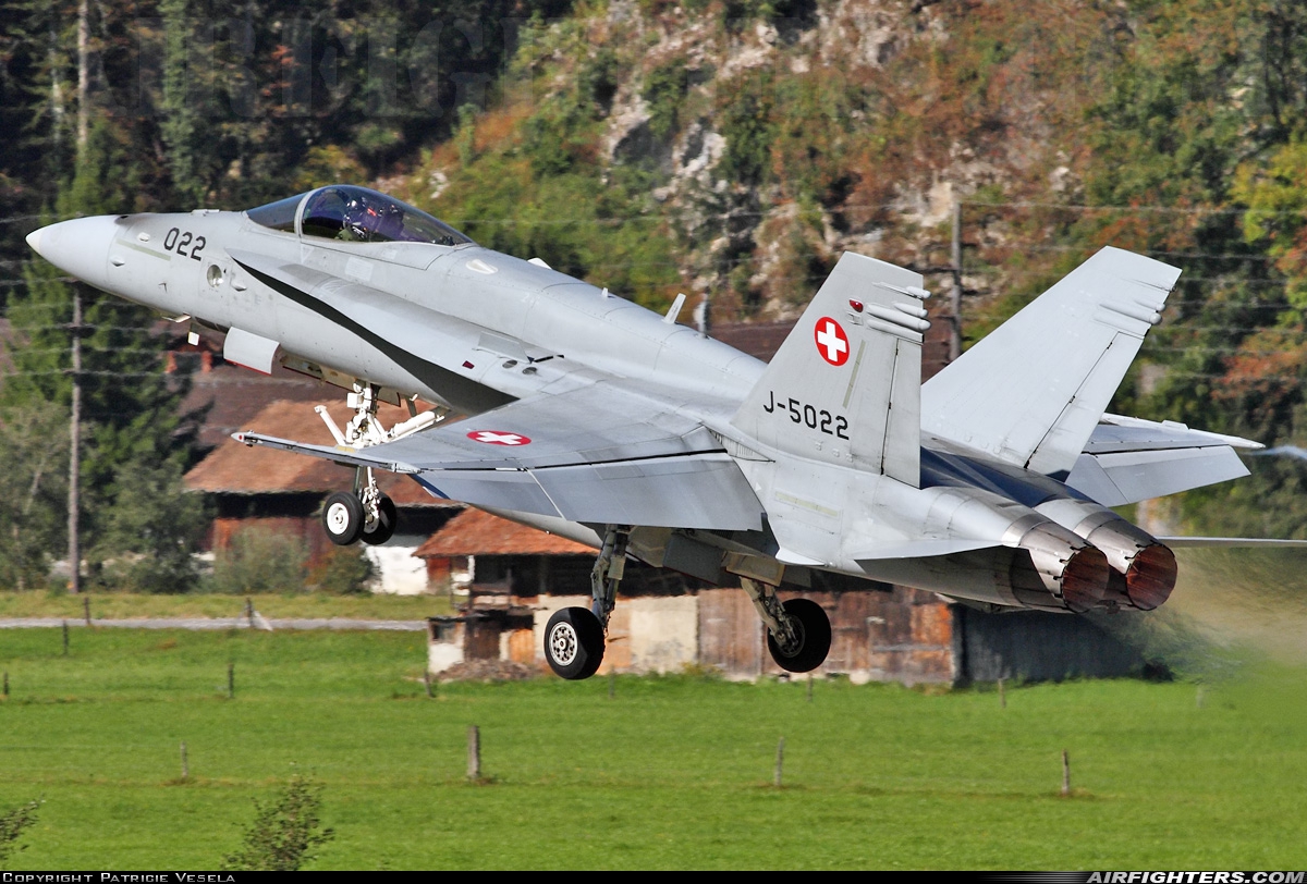 Switzerland - Air Force McDonnell Douglas F/A-18C Hornet J-5022 at Meiringen (LSMM), Switzerland