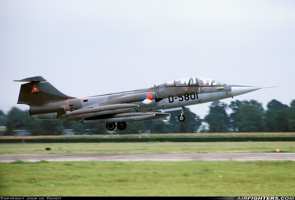 Netherlands - Air Force Lockheed TF-104G Starfighter D-5801 at Uden - Volkel (UDE / EHVK), Netherlands