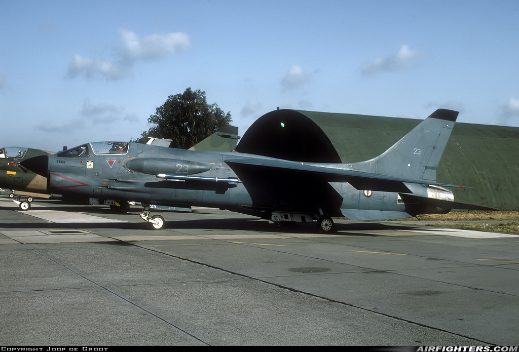 France - Navy Vought F-8E(FN) Crusader 23 at Beauvechain (EBBE), Belgium