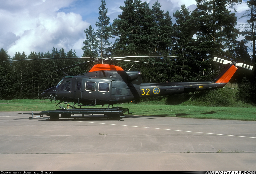 Sweden - Armed Forces Agusta-Bell Hkp 11 (AB-412HP) 11332 at Linkoping - Malmen (ESCF), Sweden