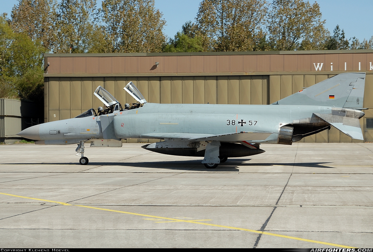 Germany - Air Force McDonnell Douglas F-4F Phantom II 38+57 at Wittmundhafen (Wittmund) (ETNT), Germany