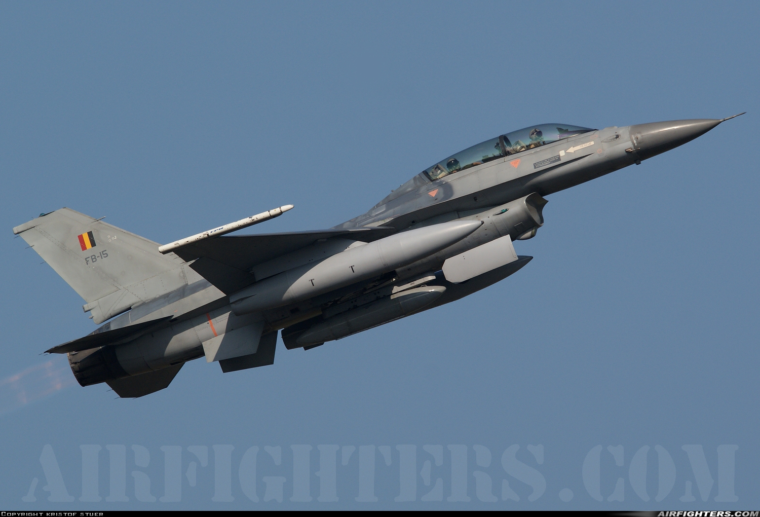 Belgium - Air Force General Dynamics F-16BM Fighting Falcon FB-15 at Kleine Brogel (EBBL), Belgium