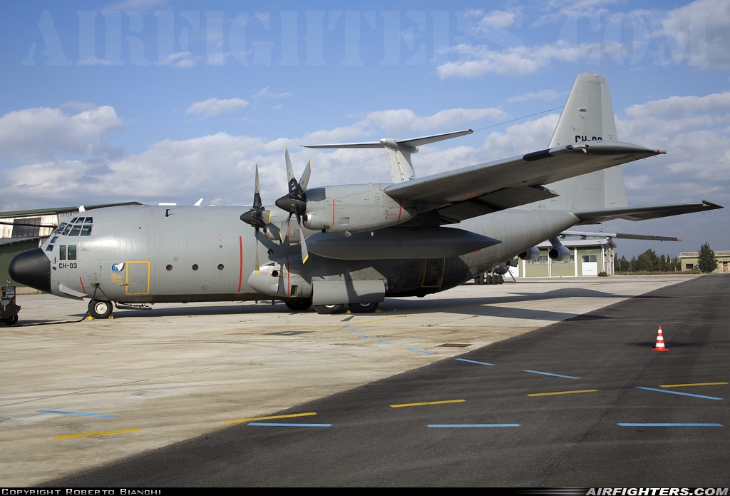 Belgium - Air Force Lockheed C-130H Hercules (L-382) CH-03 at Verona - Villafranca (Valerio Catullo) (VRN / LIPX), Italy