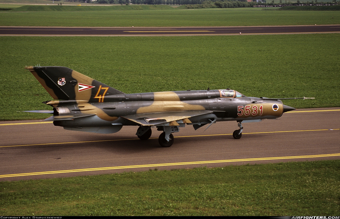 Hungary - Air Force Mikoyan-Gurevich MiG-21bis 5531 at Zeltweg (LOXZ), Austria