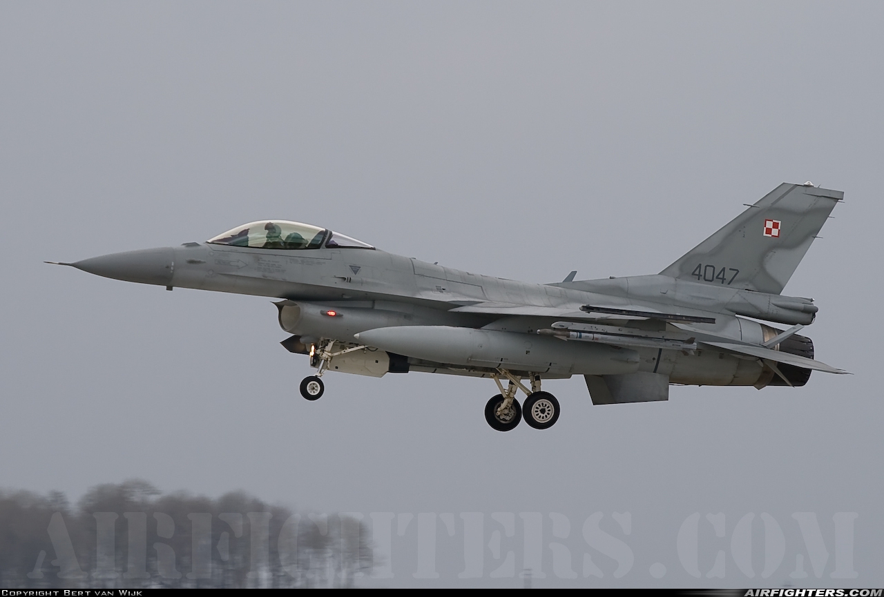 Poland - Air Force General Dynamics F-16C Fighting Falcon 4047 at Florennes (EBFS), Belgium