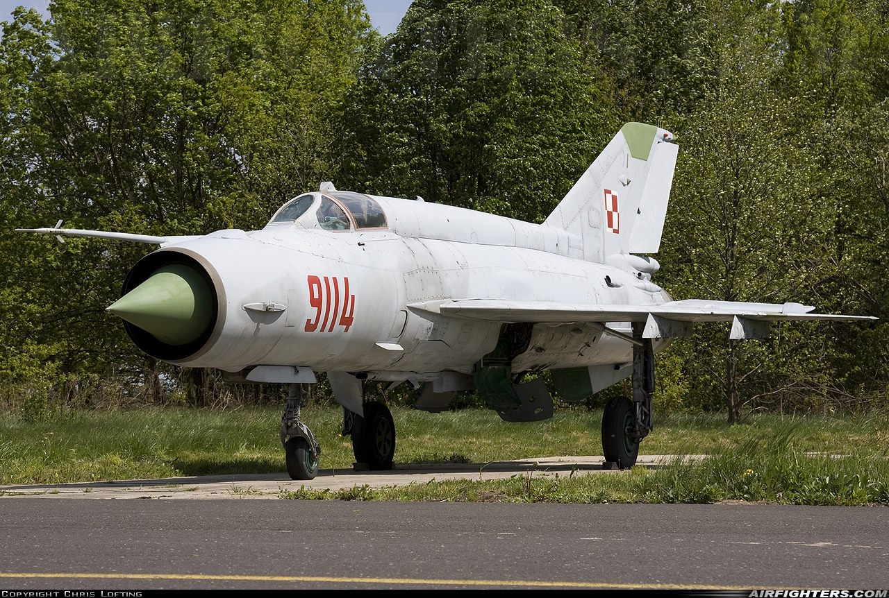 Poland - Air Force Mikoyan-Gurevich MiG-21MF 9114 at Minsk Mazowiecki (EPMM), Poland
