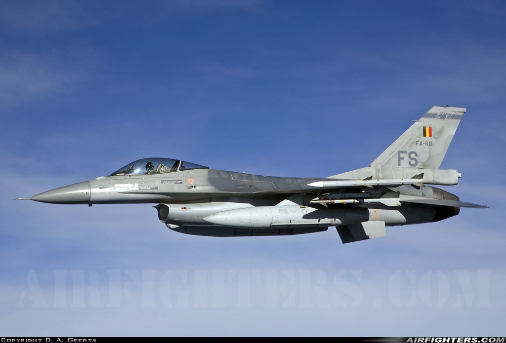 Belgium - Air Force General Dynamics F-16AM Fighting Falcon FA-68 at In Flight, Belgium