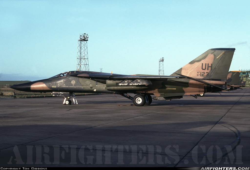 USA - Air Force General Dynamics F-111E Aardvark 67-0123 at Lossiemouth (LMO / EGQS), UK