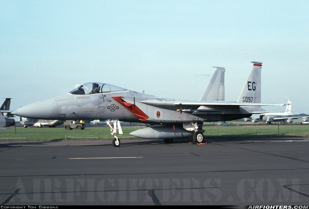 USA - Air Force McDonnell Douglas F-15C Eagle 85-0097 at Boscombe Down (EGDM), UK