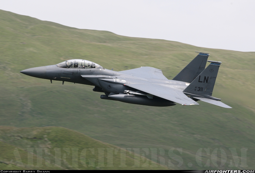 USA - Air Force McDonnell Douglas F-15E Strike Eagle 91-0311 at Off-Airport - North Wales, UK