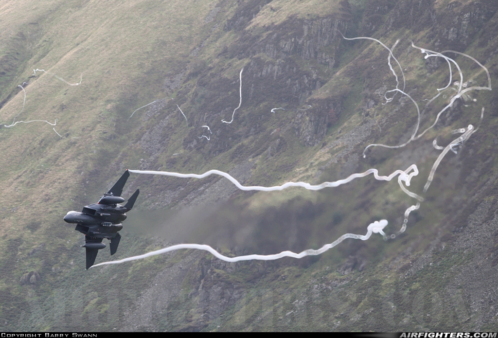 USA - Air Force McDonnell Douglas F-15E Strike Eagle 91-0302 at Off-Airport - North Wales, UK