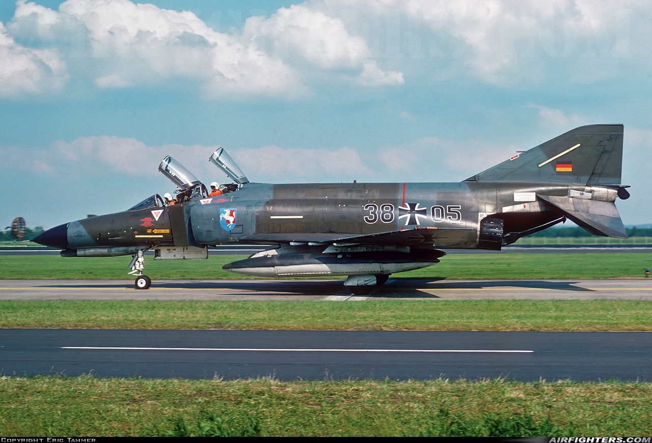 Germany - Air Force McDonnell Douglas F-4F Phantom II 38+05 at Hopsten (Rheine -) (ETNP), Germany
