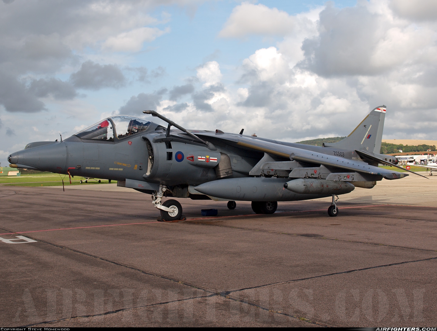 UK - Air Force British Aerospace Harrier GR.9 ZG503 at Shoreham (ESH / EGKA), UK