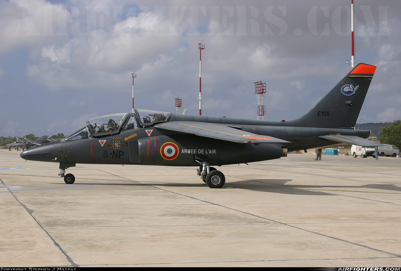 France - Air Force Dassault/Dornier Alpha Jet E E155 at Luqa - Malta International (MLA / LMML), Malta