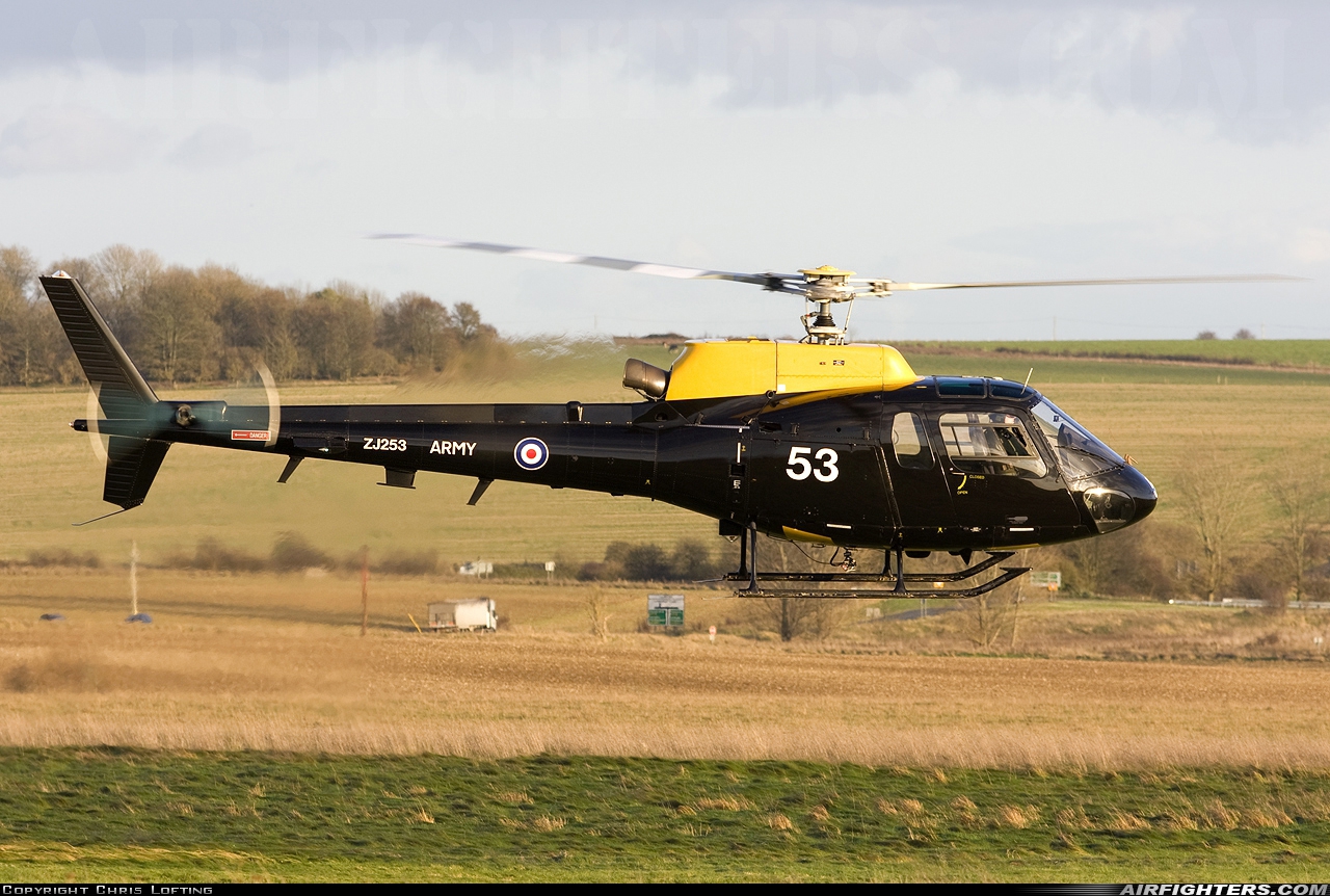 UK - Air Force Aerospatiale Squirrel HT2 (AS-350BB) ZJ253 at Off-Airport - Salisbury Plain, UK
