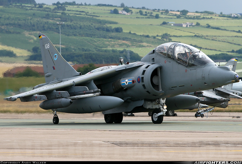 UK - Air Force British Aerospace Harrier T.10 ZH660 at Kinloss (FSS / EGQK), UK