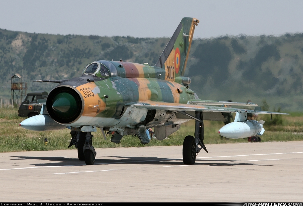 Romania - Air Force Mikoyan-Gurevich MiG-21M 3003 at Campia Turzii (LRCT), Romania