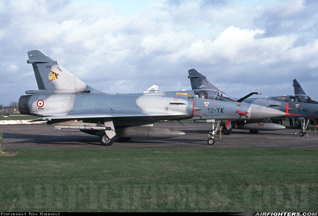 France - Air Force Dassault Mirage 2000C 104 at Waddington (WTN / EGXW), UK