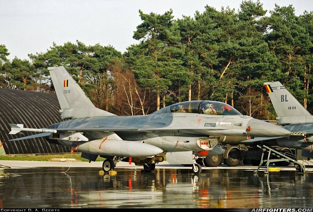 Belgium - Air Force General Dynamics F-16BM Fighting Falcon FB-19 at Kleine Brogel (EBBL), Belgium