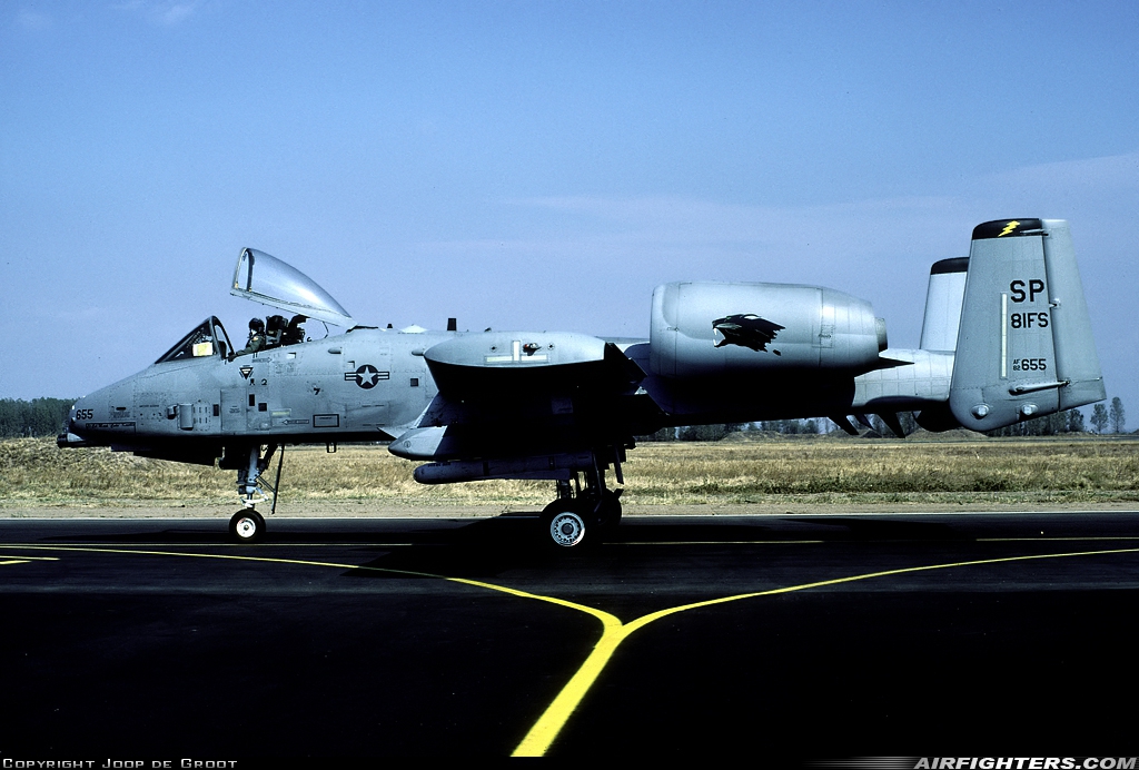 USA - Air Force Fairchild A-10A Thunderbolt II 82-0655 at Graf Ignatievo (LBPG), Bulgaria