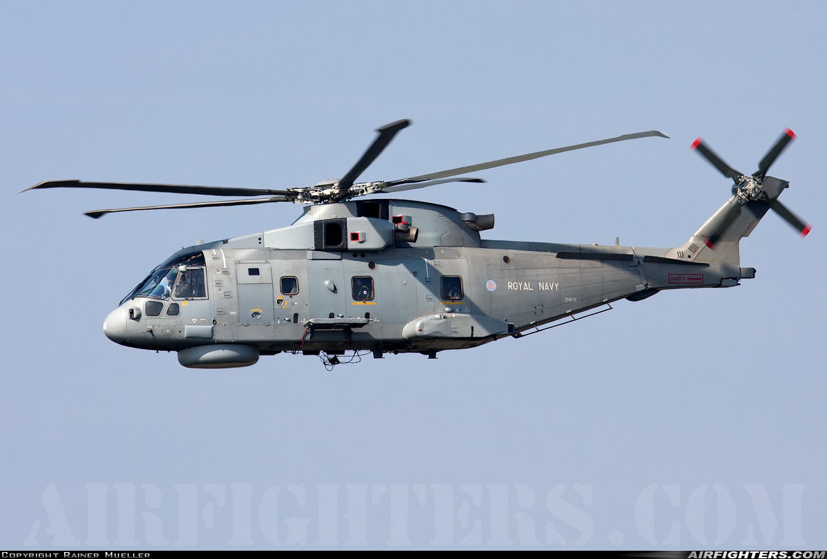 UK - Navy AgustaWestland Merlin HM1 (Mk111) ZH838 at Kleine Brogel (EBBL), Belgium