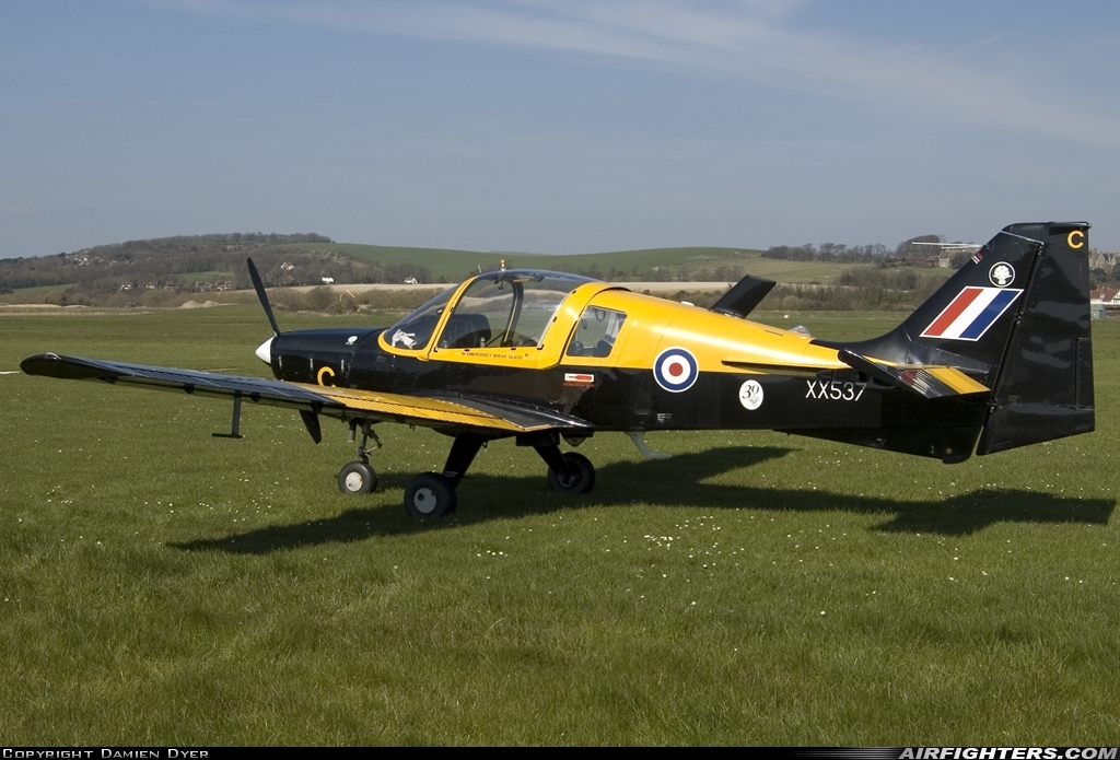 UK - Air Force Scottish Aviation Bulldog T1 XX537 at Shoreham (ESH / EGKA), UK