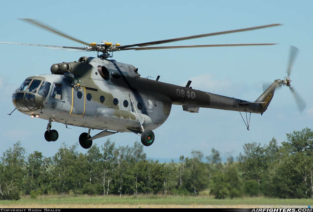 Czech Republic - Air Force Mil Mi-17 0840 at Hradec Kralove (LKHK), Czech Republic