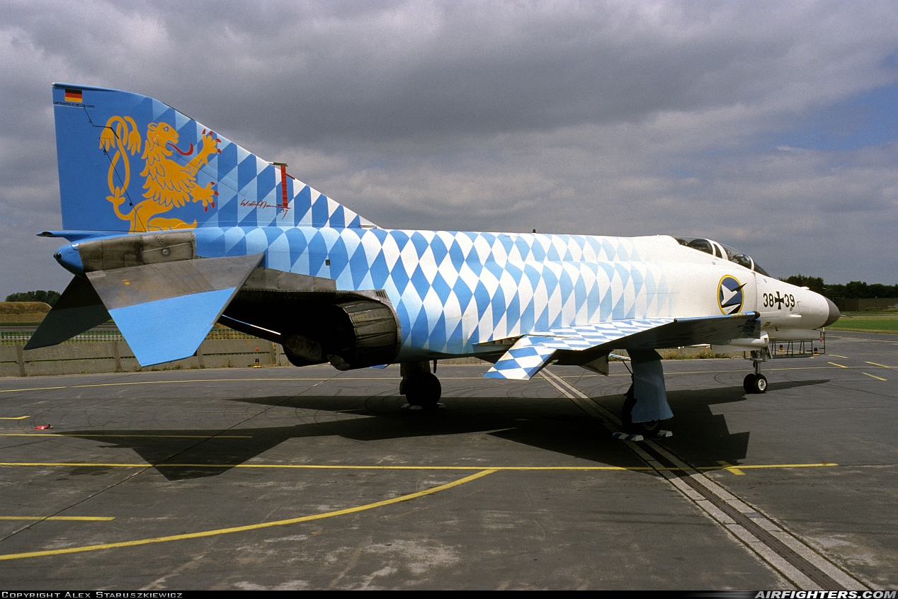 Germany - Air Force McDonnell Douglas F-4F Phantom II 38+39 at Neuburg - Zell (ETSN), Germany