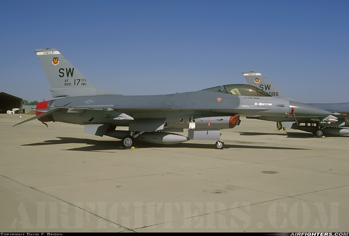 USA - Air Force General Dynamics F-16A Fighting Falcon 82-1017 at Shaw AFB (SSC/KSSC), USA