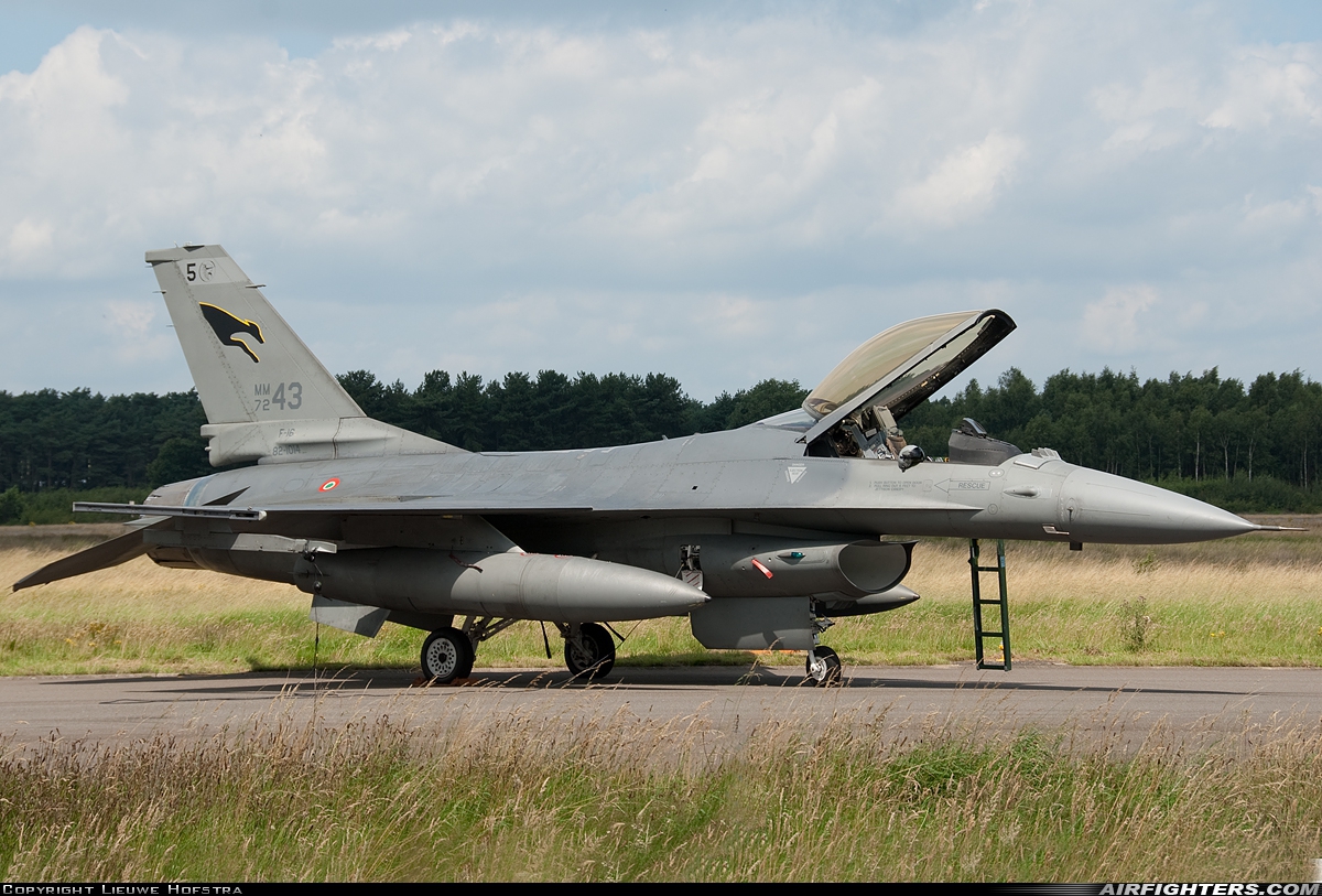 Italy - Air Force General Dynamics F-16A/ADF Fighting Falcon MM7243 at Kleine Brogel (EBBL), Belgium