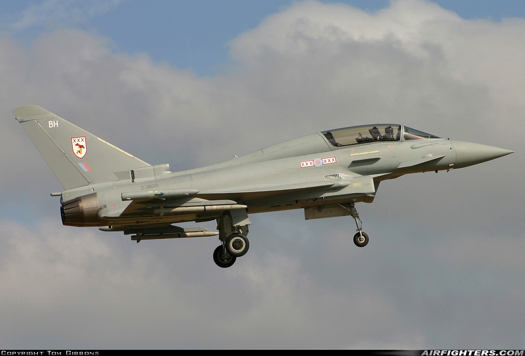 UK - Air Force Eurofighter Typhoon T1 ZJ809 at Coningsby (EGXC), UK