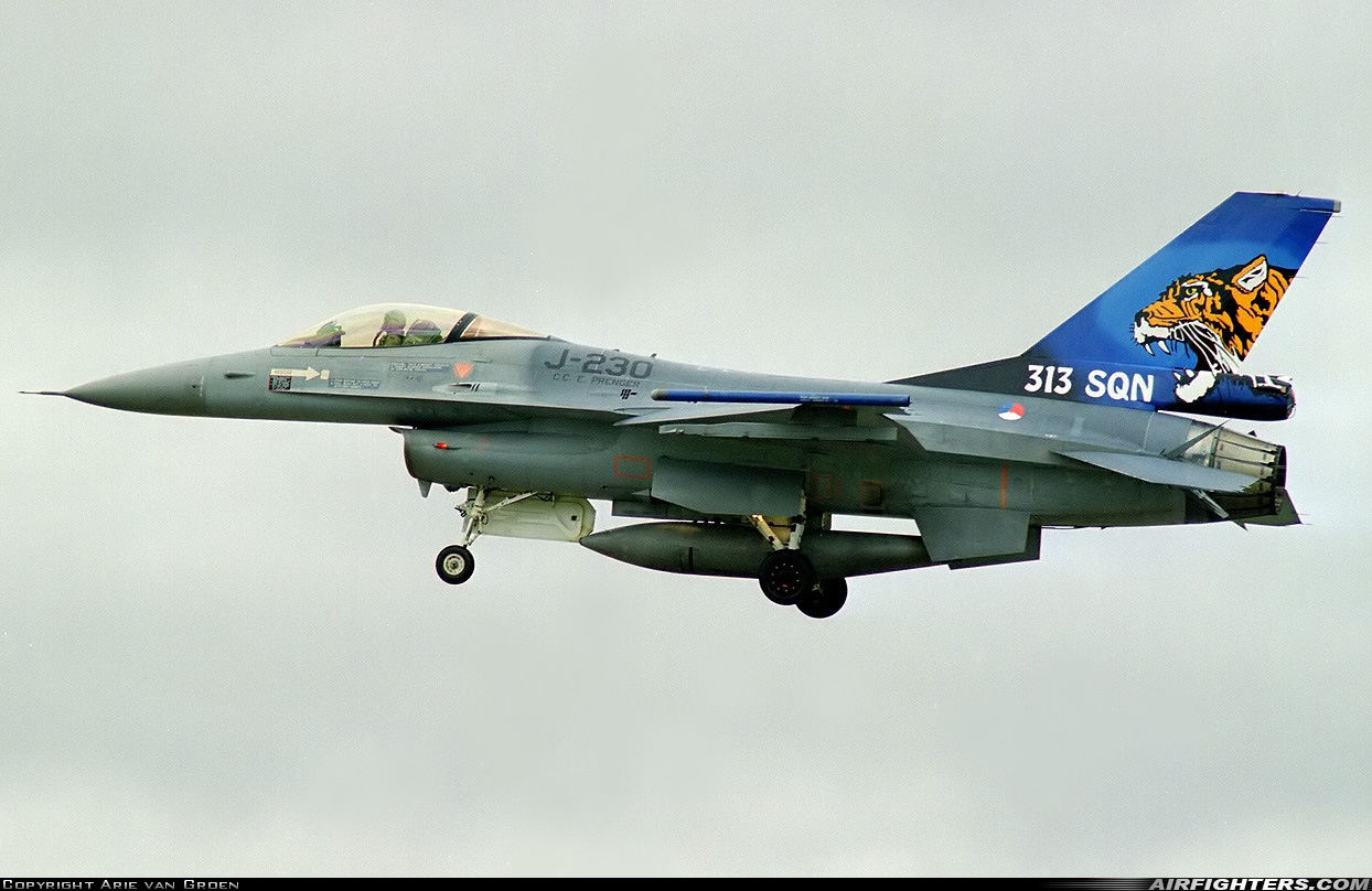 Netherlands - Air Force General Dynamics F-16A Fighting Falcon J-230 at Fairford (FFD / EGVA), UK