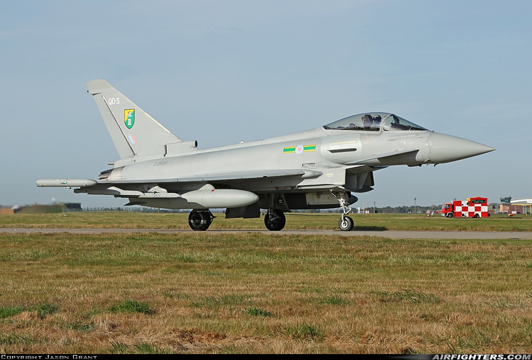UK - Air Force Eurofighter Typhoon F2 ZJ936 at Coningsby (EGXC), UK