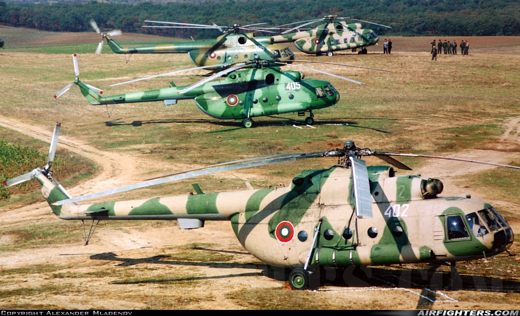 Bulgaria - Air Force Mil Mi-17 402 at Off-Airport - Elena Range, Bulgaria