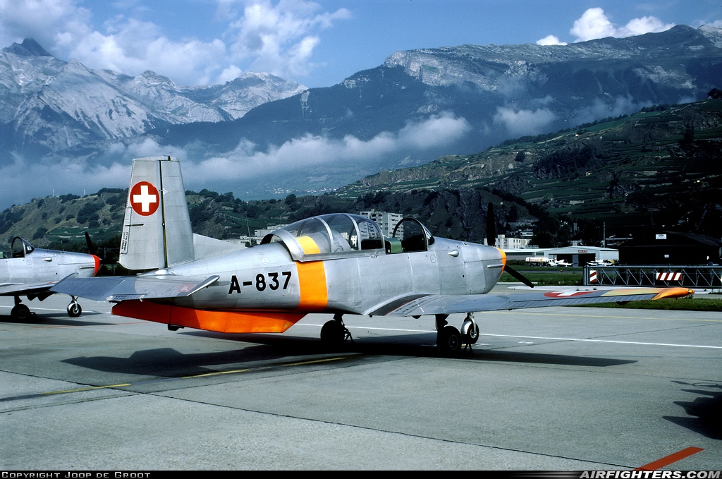 Switzerland - Air Force Pilatus P-3-05 A-837 at Sion (- Sitten) (SIR / LSGS / LSMS), Switzerland