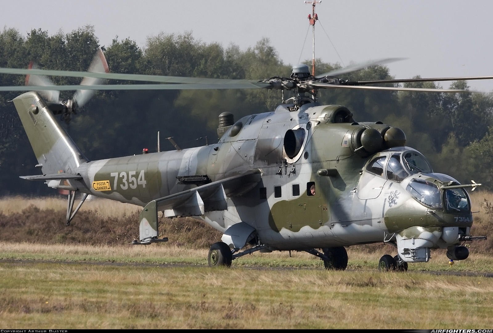 Czech Republic - Air Force Mil Mi-35 (Mi-24V) 7354 at Kleine Brogel (EBBL), Belgium