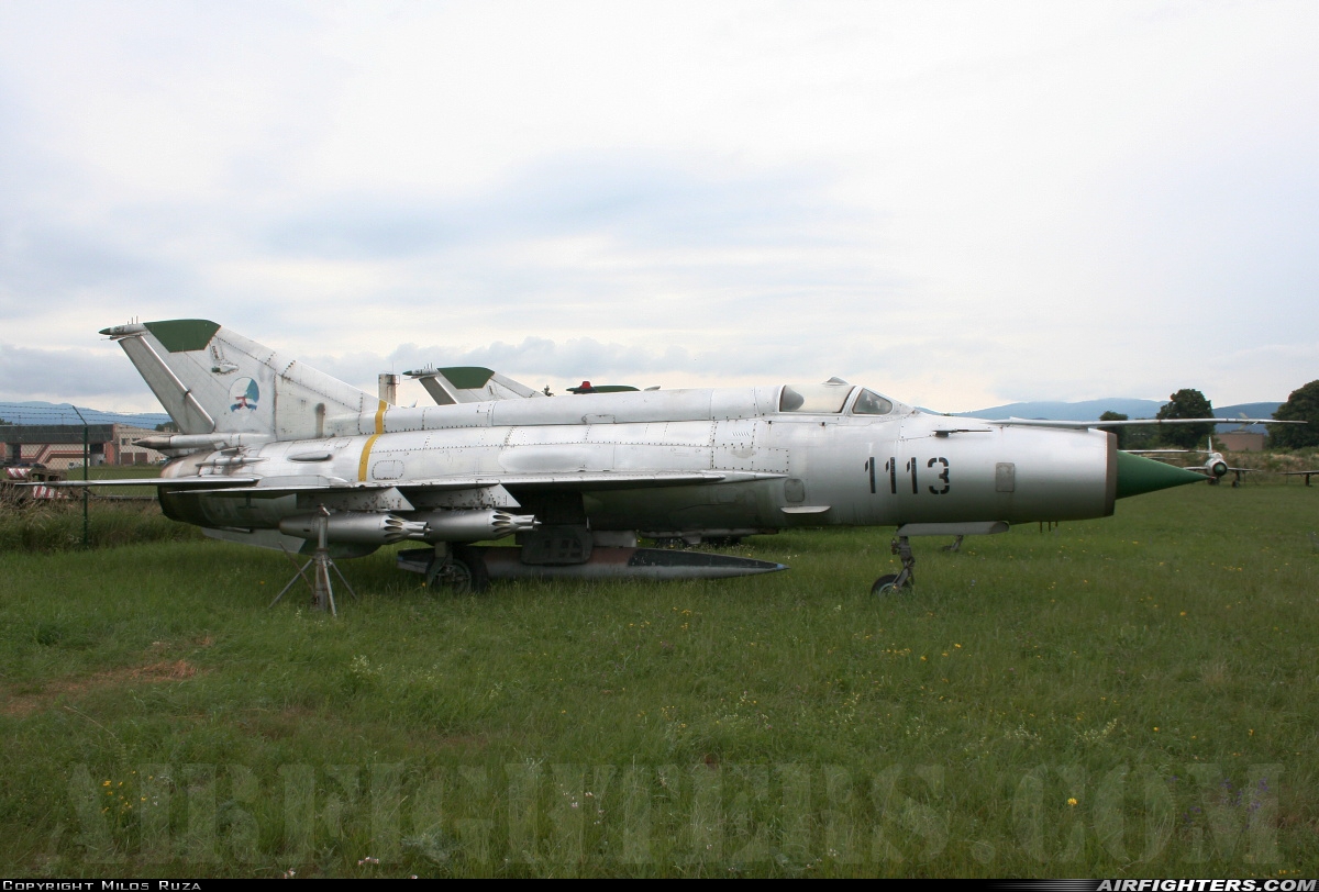 Czechoslovakia - Air Force Mikoyan-Gurevich MiG-21MA 1113 at Piestany (PZY / LZPP), Slovakia
