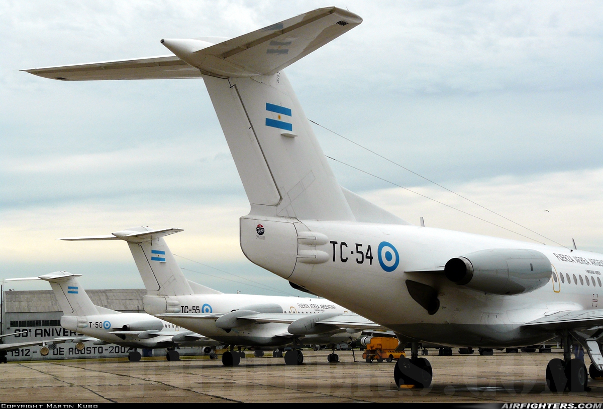 Argentina - Air Force Fokker F-28-1000C Fellowship TC-54 at El Palomar (PAL / SADP), Argentina