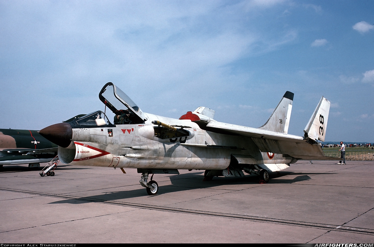 France - Navy Vought F-8E(FN) Crusader 38 at Metz - Frescaty (MZM / LFSF), France