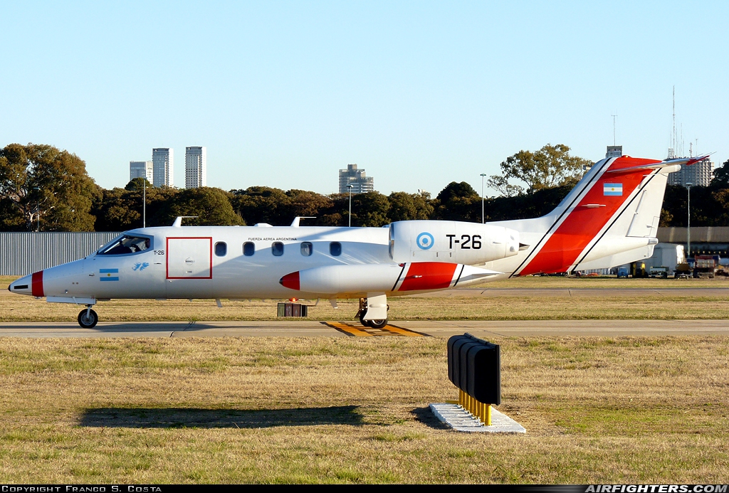 Argentina - Air Force Learjet 35A T-26 at Buenos Aires - Aeroparque Jorge Newbery (AEP / SABE), Argentina