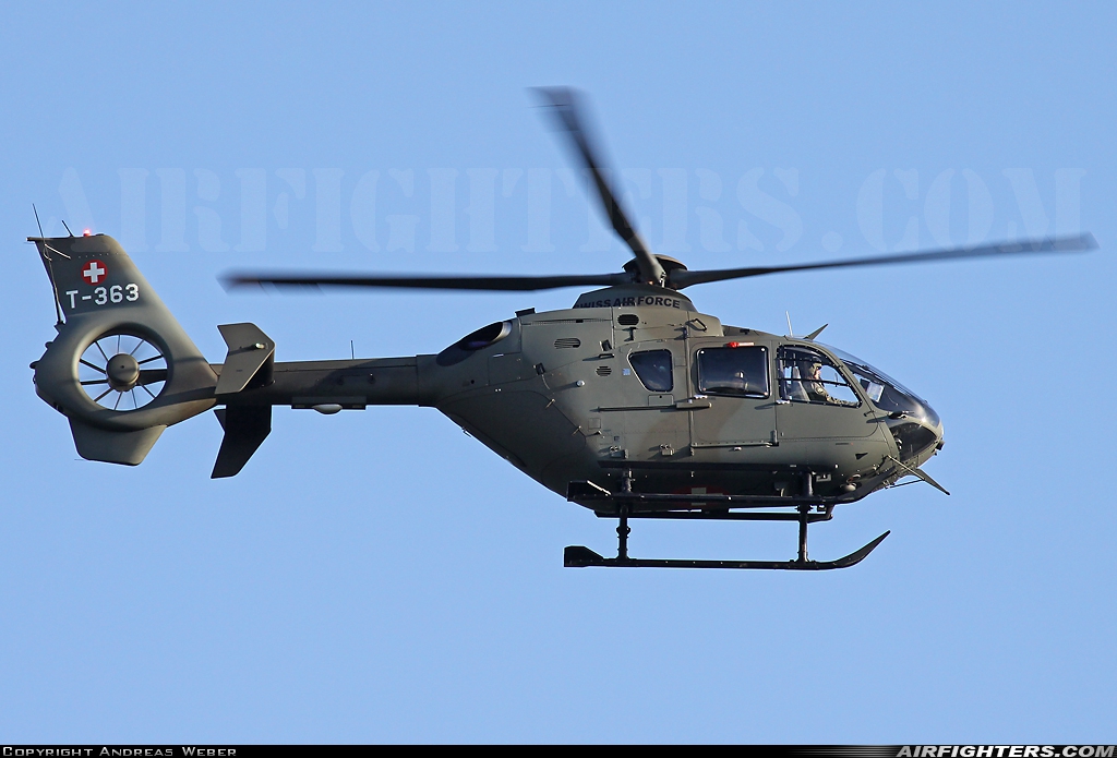 Switzerland - Air Force Eurocopter TH05 (EC-635P2+) T-363 at Emmen (EML / LSME), Switzerland