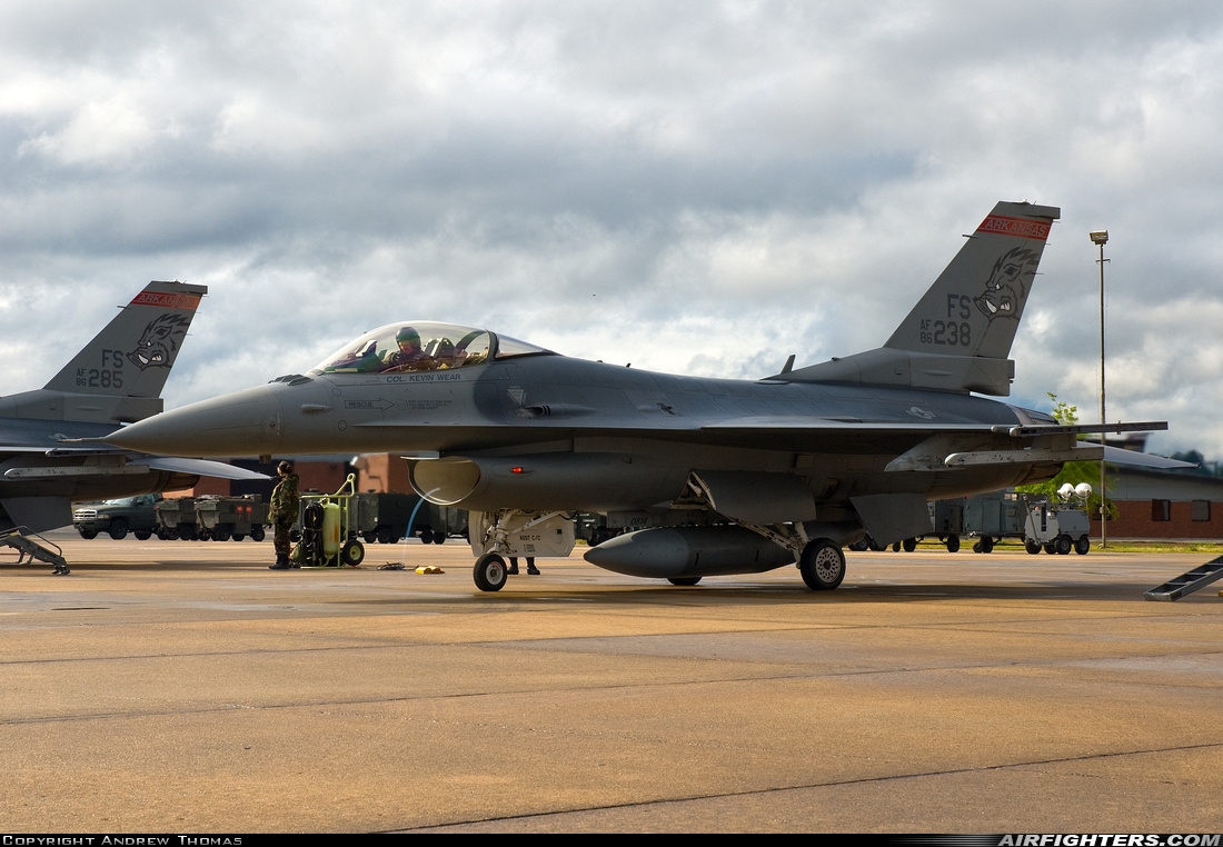 USA - Air Force General Dynamics F-16C Fighting Falcon 86-0238 at Fort Smith - Regional (Municipal) (FSM / KFSM), USA