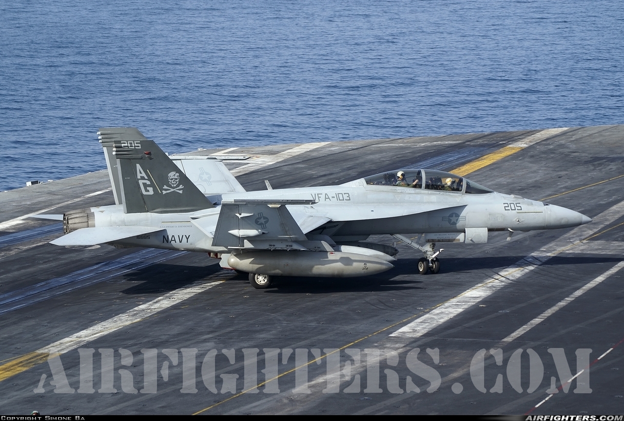 USA - Navy Boeing F/A-18F Super Hornet 166615 at Off-Airport - Arabian Sea, International Airspace