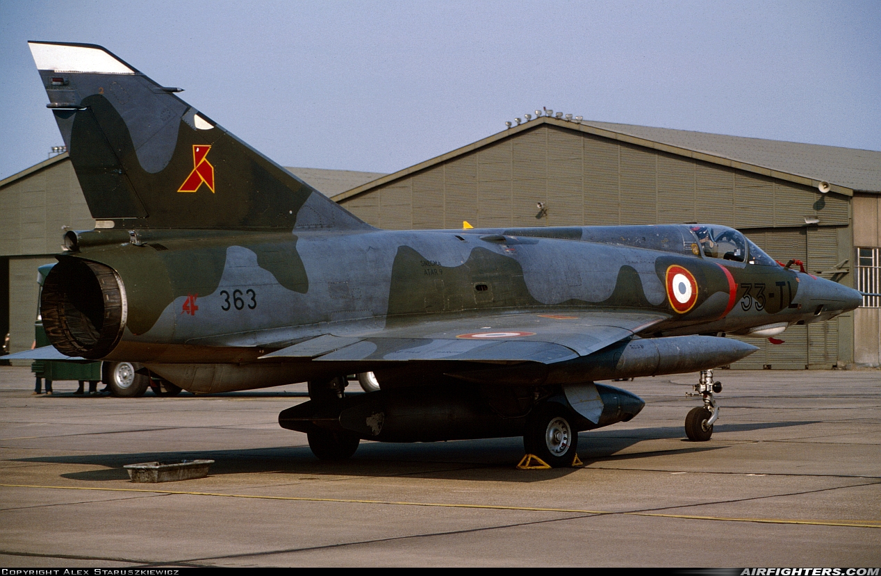France - Air Force Dassault Mirage IIIRD 363 at Strasbourg - Entzheim (SXB / LFST), France